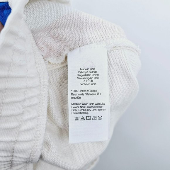 J Crew Factory Rainbow Striped Side Panel Shorts XXS White Retro Athletic Terry - Picture 7 of 14